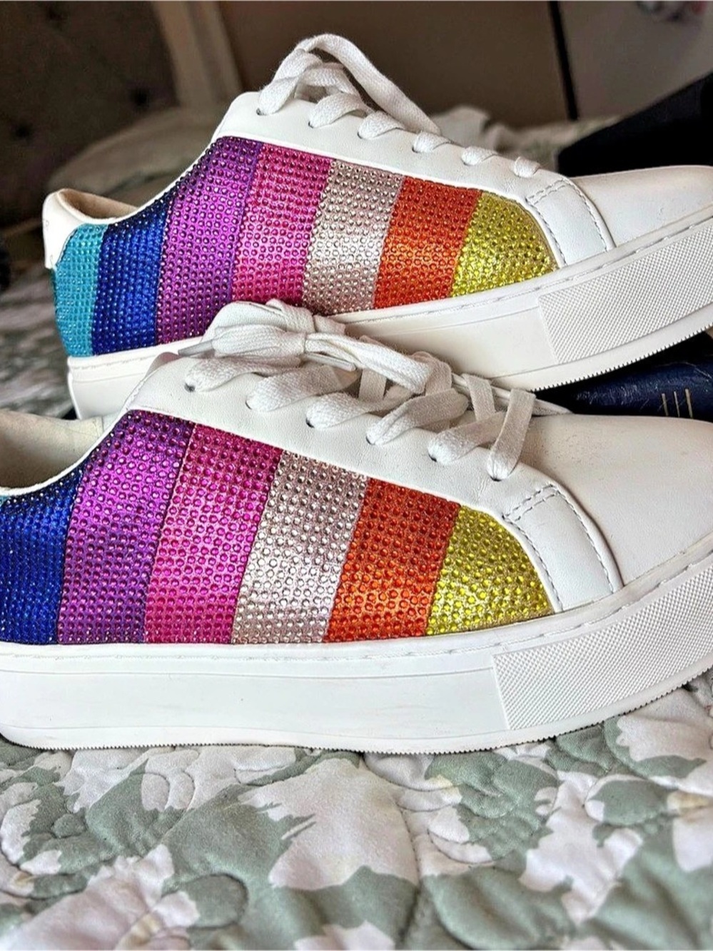 KURT GEIGER LONDON Laney Stripe Crystal Sneaker Sneakers